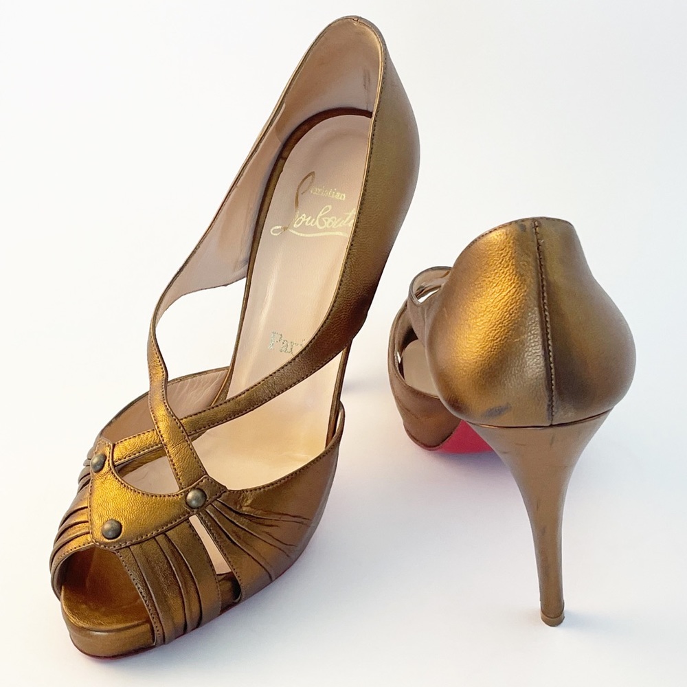 Christian Louboutin Scissor Girl 120MM Slingback Pumps 39.5